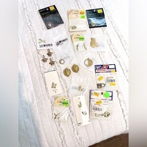 Vintage Lot Of Charms JHB Westrim Crafts Sewing Bears Hearts Cottage Eclectic